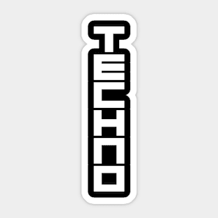 TECHNO LOGO DESIGN Sticker